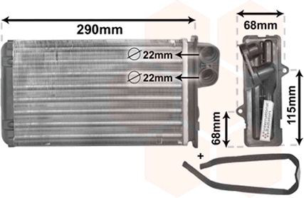 40006100 VAN Wezel Radiador de forno (de aquecedor)